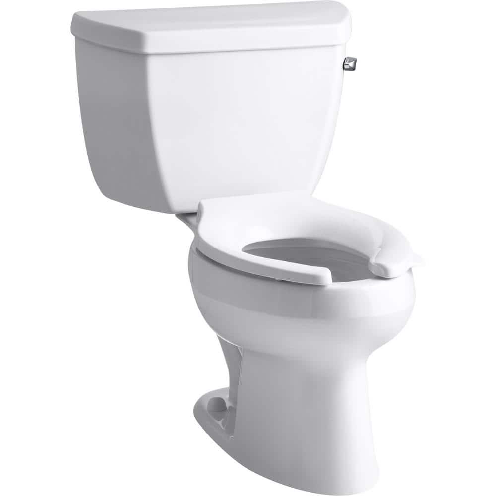 KOHLER Wellworth 2Piece 1 GPF Single Flush HighEfficiency Elongated Toilet in White