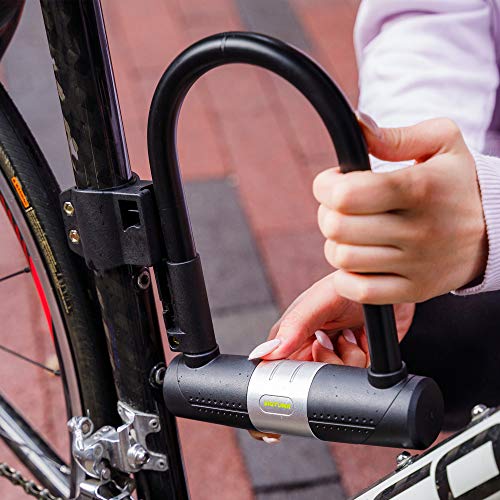 SIGTUNA Bike Locks - 16mm Heavy Duty U Lock with U-Lock Shackle and Bicycle Lock Mount Holder + 1200mm Steel Chain Cable Bike Lock