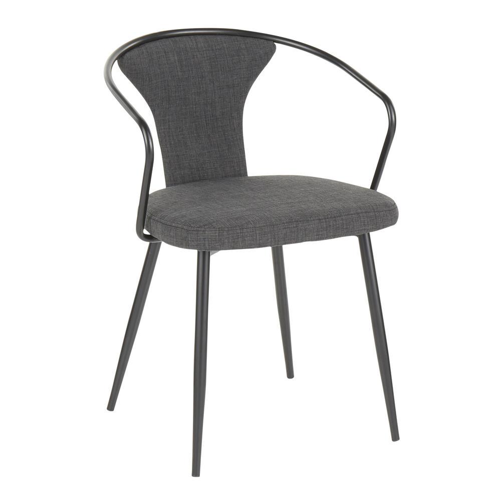 Lumisource Waco Upholstered Chair With Black And Grey Finish CH-WACOUP BKDGY