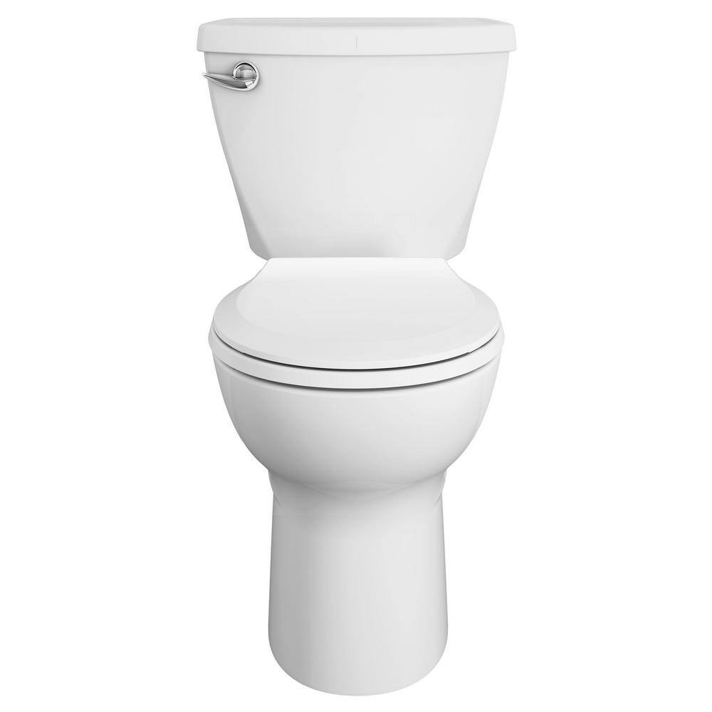 American Standard Cadet Tall Height 10 in. Rough-In 2-Piece 1.28 GPF Single Flush Round Toilet with Slow Close Seat in White 3376128ST.020