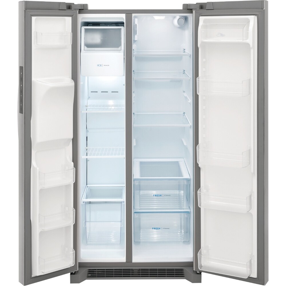 Frigidaire FRSS2323AS 22.3 Cu. Ft. 33 inch Standard Depth Side by Side Refrigerator   Stainless Steel