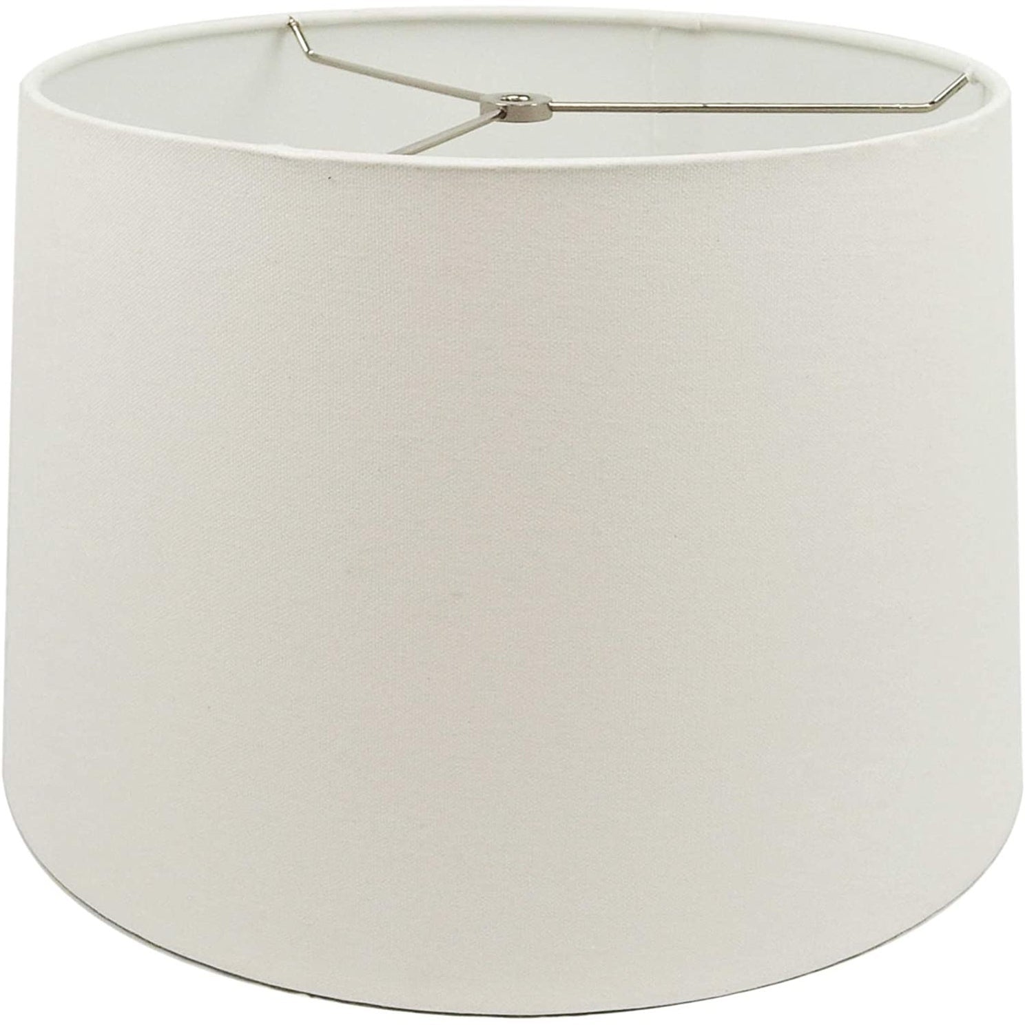 White Drum Lampshade - 14x16x10 Mestar Hardback Drum Lampshade (Spider) White 12x14x10