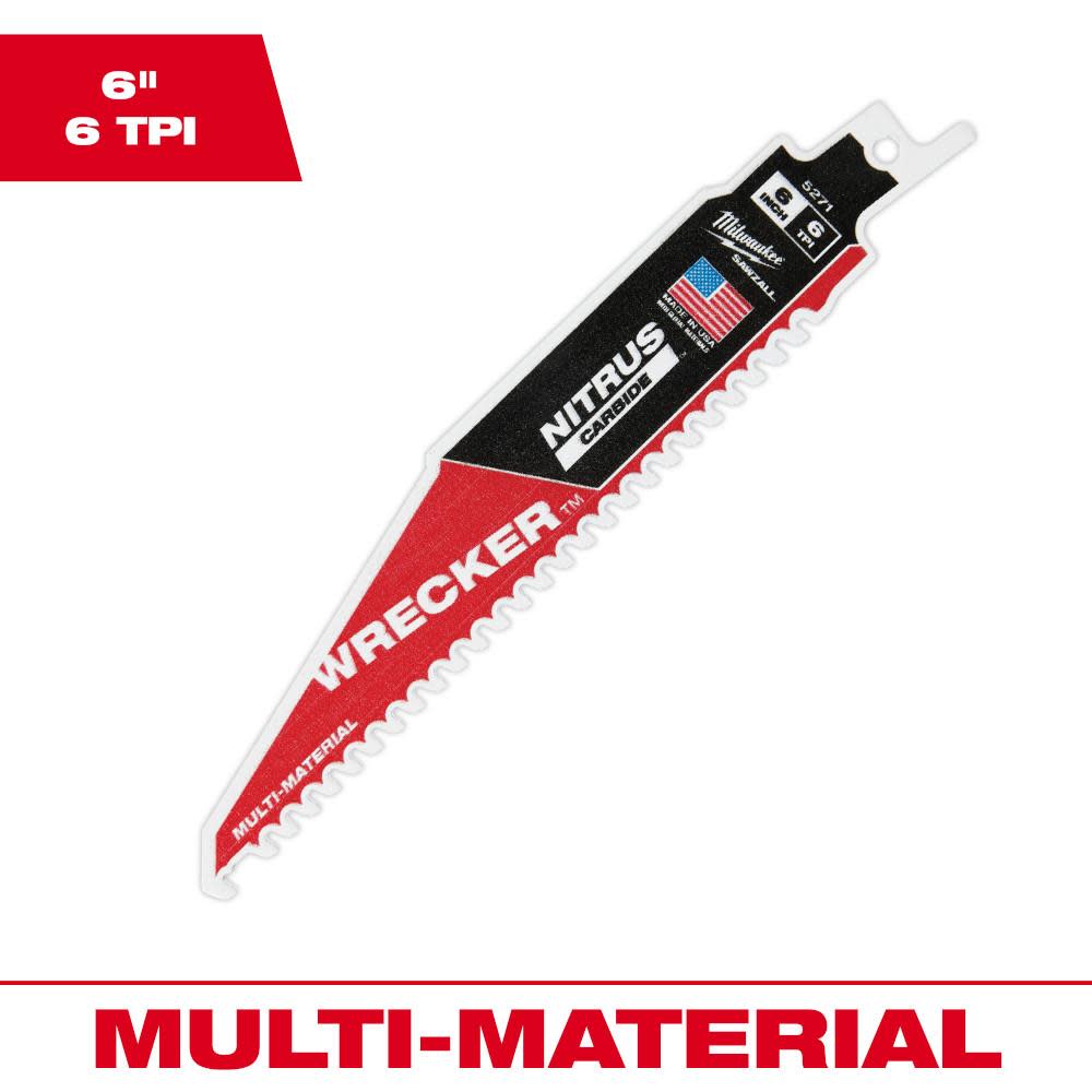 Milwaukee 6 WRECKER with NITRUS CARBIDE 1Pk 48-00-5271 from Milwaukee