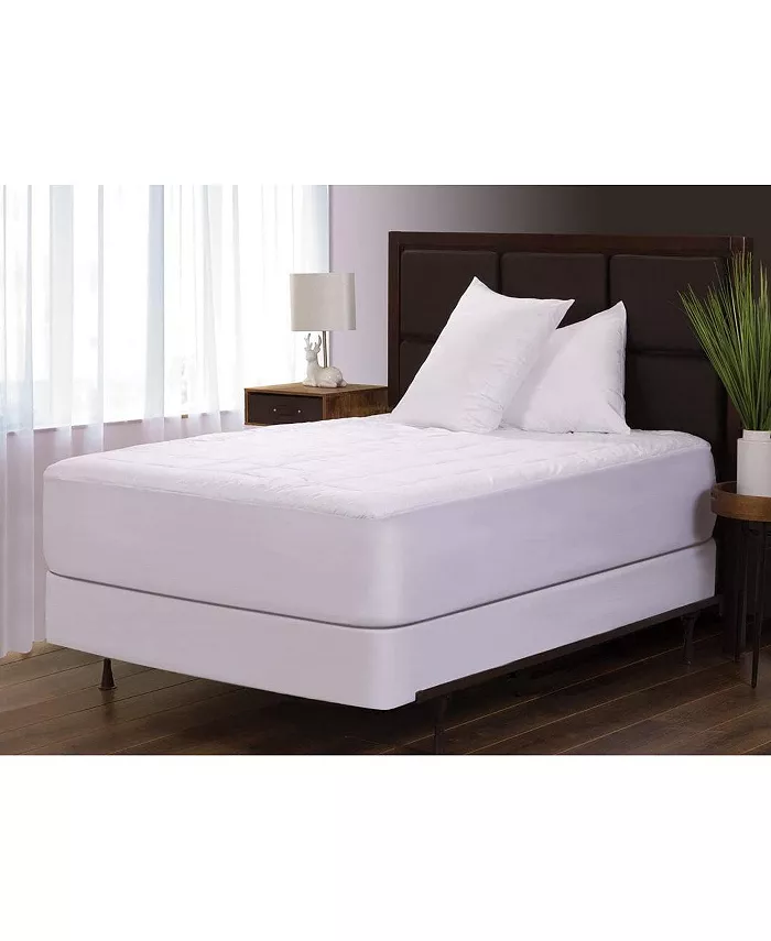 Circles Home CIRCLESHOME Ultra-Plush Down Alternative Cotton Top Mattress Pad White Full XL