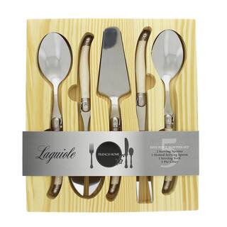 French Home Laguiole 5-Piece Hostess Flatware Set - Faux Ivory LG075