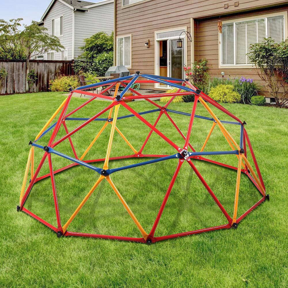 Amucolo Multi-Colored Outdoor Metal Kids Climbing Dome Backyard Jungle Gym Play Set FX-CYD0-SXLA