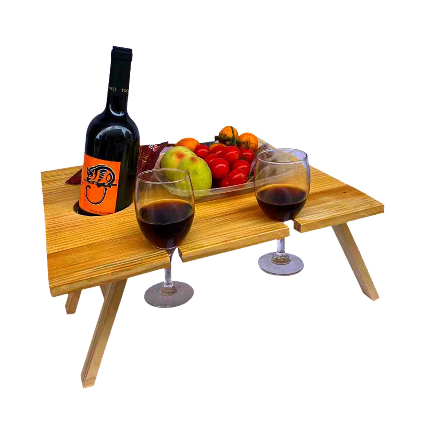 Summer Savings Clearance 2023! WJSXC Home Tools，Wooden Outdoor Folding Table Portable Picnics Table Arrangement Wine Glass Table Khaki