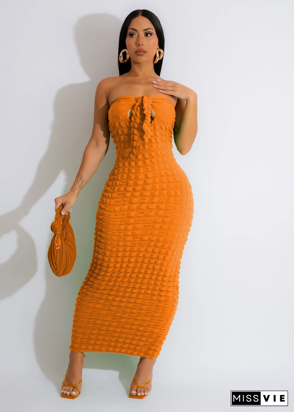 Summer Sexy Strapless High Waist Bodycon Maxi Dresses