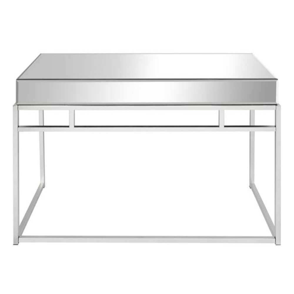 One Drawer Modern Mirrored Glass   (42.13 x 19.29 x 29.92)\