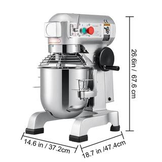 VEVOR 15 Qt. Commercial Food Mixer 3 Speeds Adjustable Spiral Mixer with Stainless Steel Bowl for Schools Bakeries DDJBJ15LCLSB15B01V1