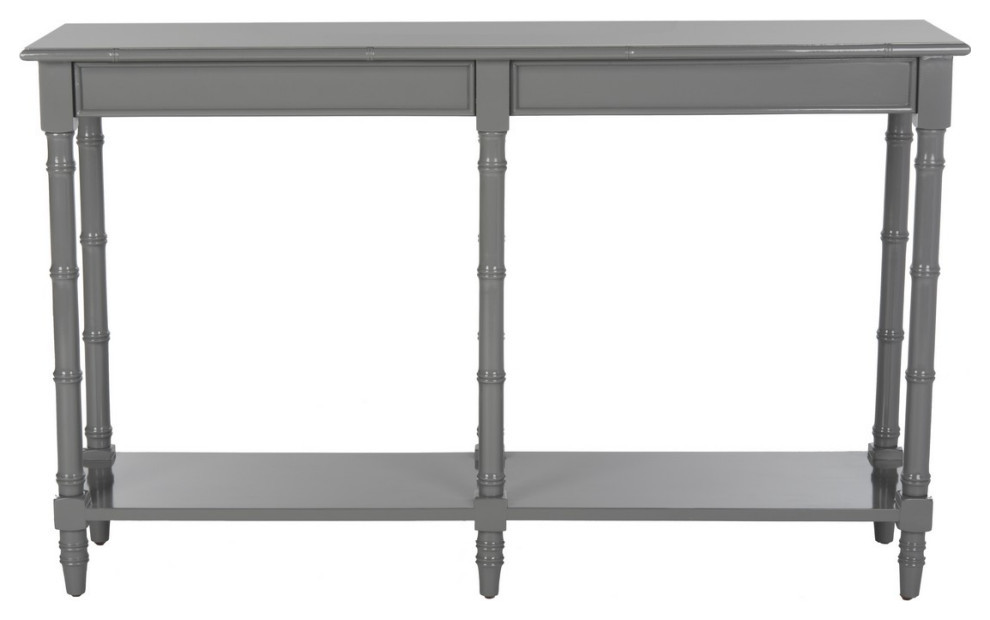 Lysie Modern Coastal Bamboo Console Table Gray   Asian   Console Tables   by V.S.D Furniture  Houzz