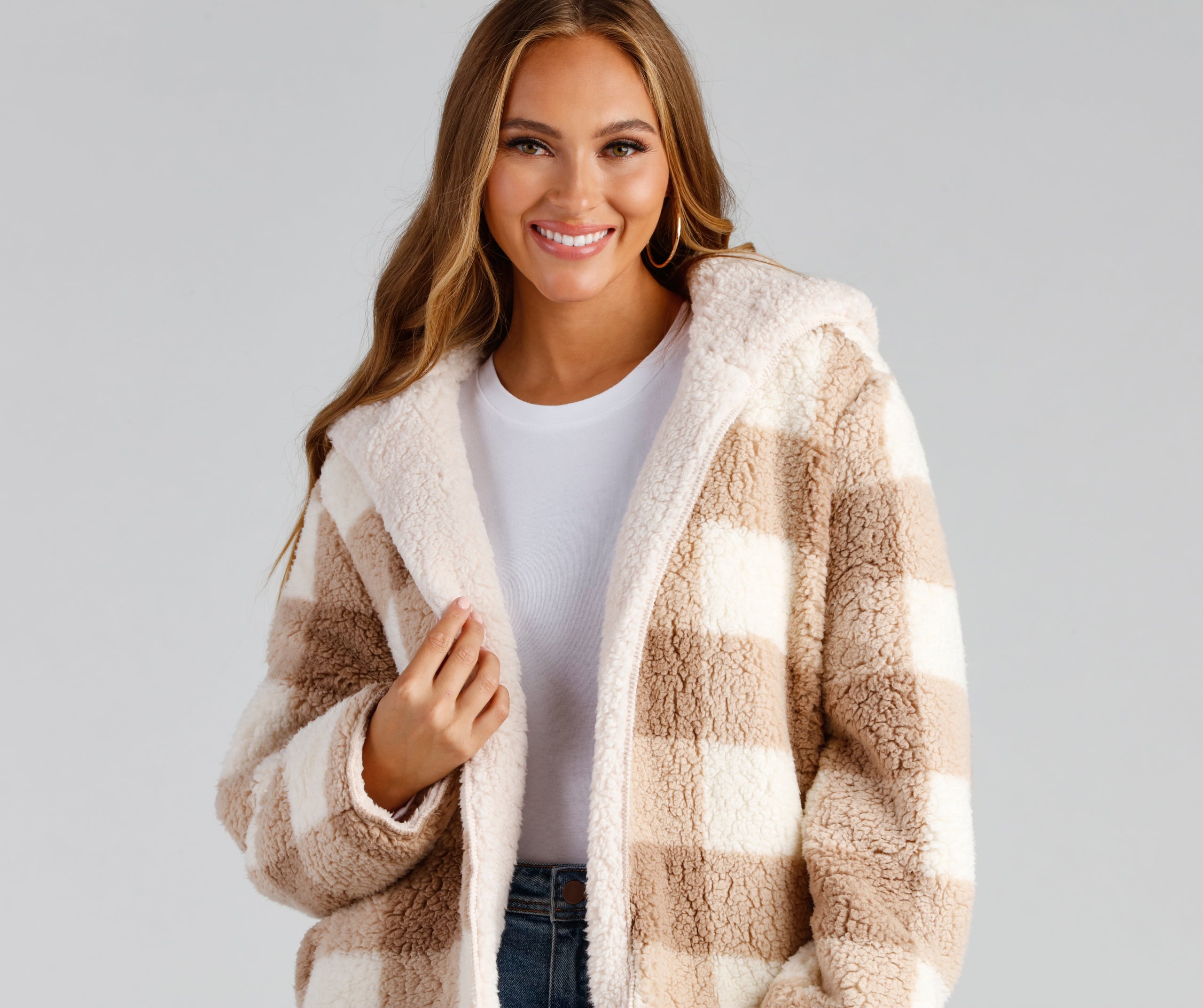 Cuddle Weather Plaid Sherpa Reversible Jacket