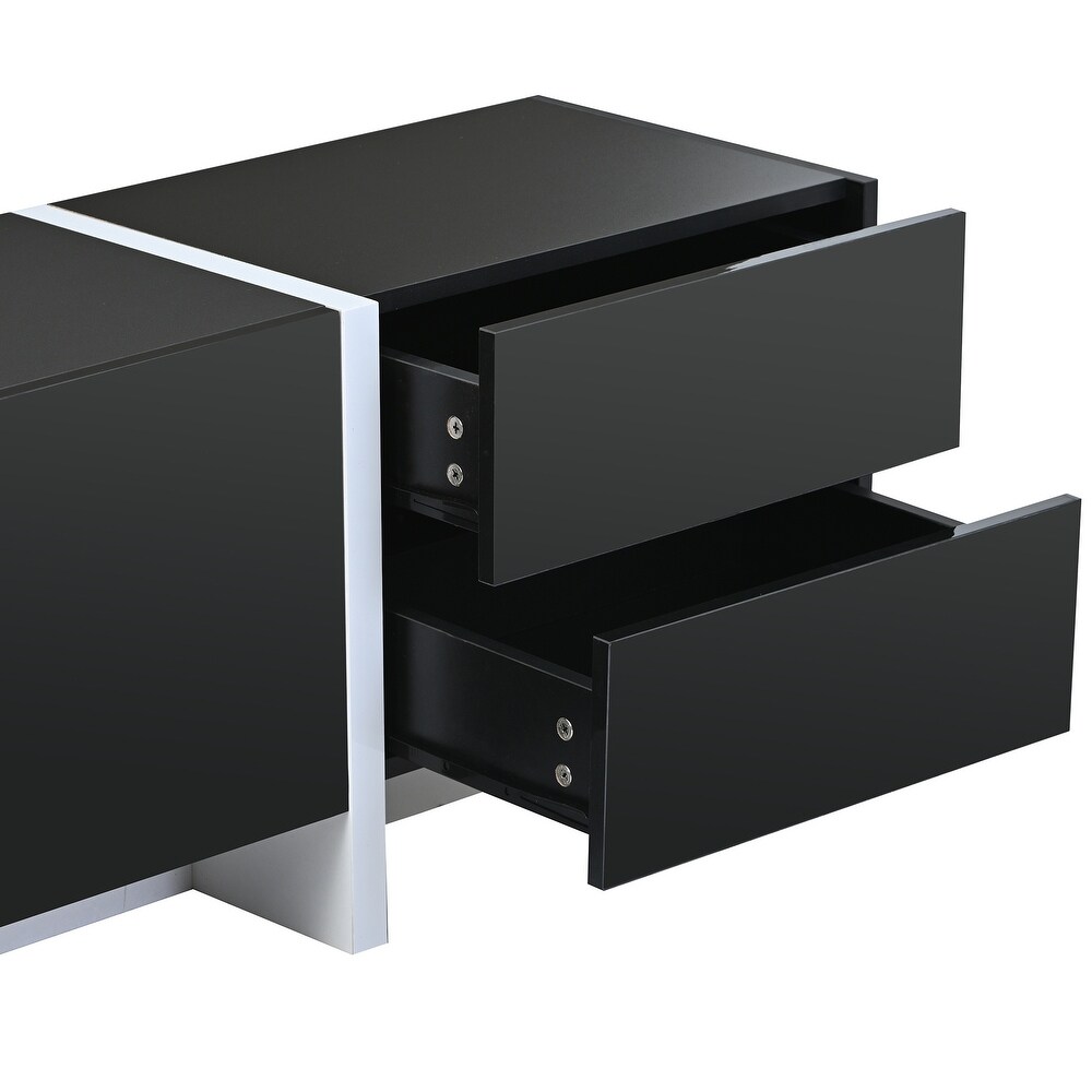 Contemporary Rectangle Design TV Stand for TVs Up to 80\