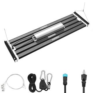 Runesay 42 in. Black 730-Watt Full Spectrum Rectangular Indoor Stretchable LED Grow Light Cool White with Diodes Lamp GLAN5Z017241