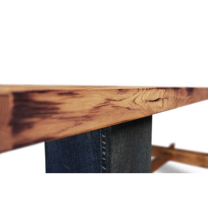 BRITT JEANS Dining Table   Fired Oak/Jeans