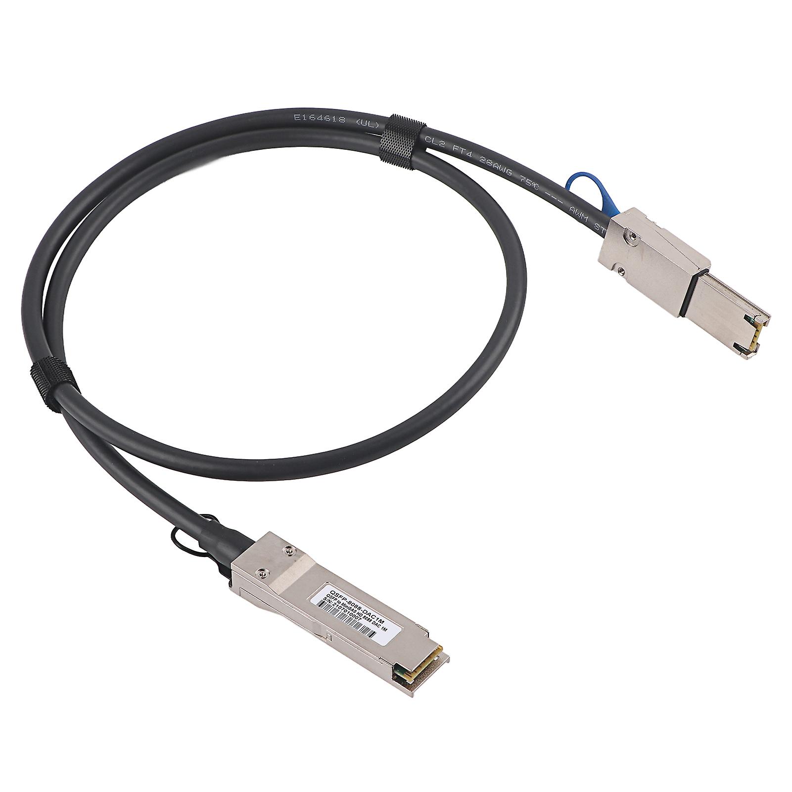 Qsfp+40g To 8088 Dac Cable Sfp-8px 28awg Black For Cisco/huawei H3c/tp-link/zte/rigoal