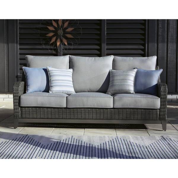 Signature Design by Ashley Elite Park Gray Outdoor Sofa，Lounge Chairs and Cocktail Table