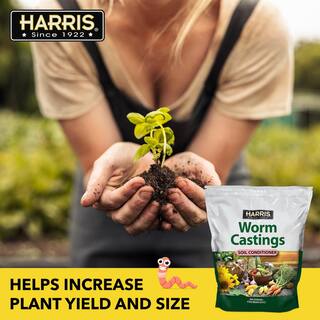 Harris 9 Gal. Expanding Coco Coir Pith (4 Brick pack)  4 Qt. Worm Castings Premium Soil Conditioner COCO4-WORM