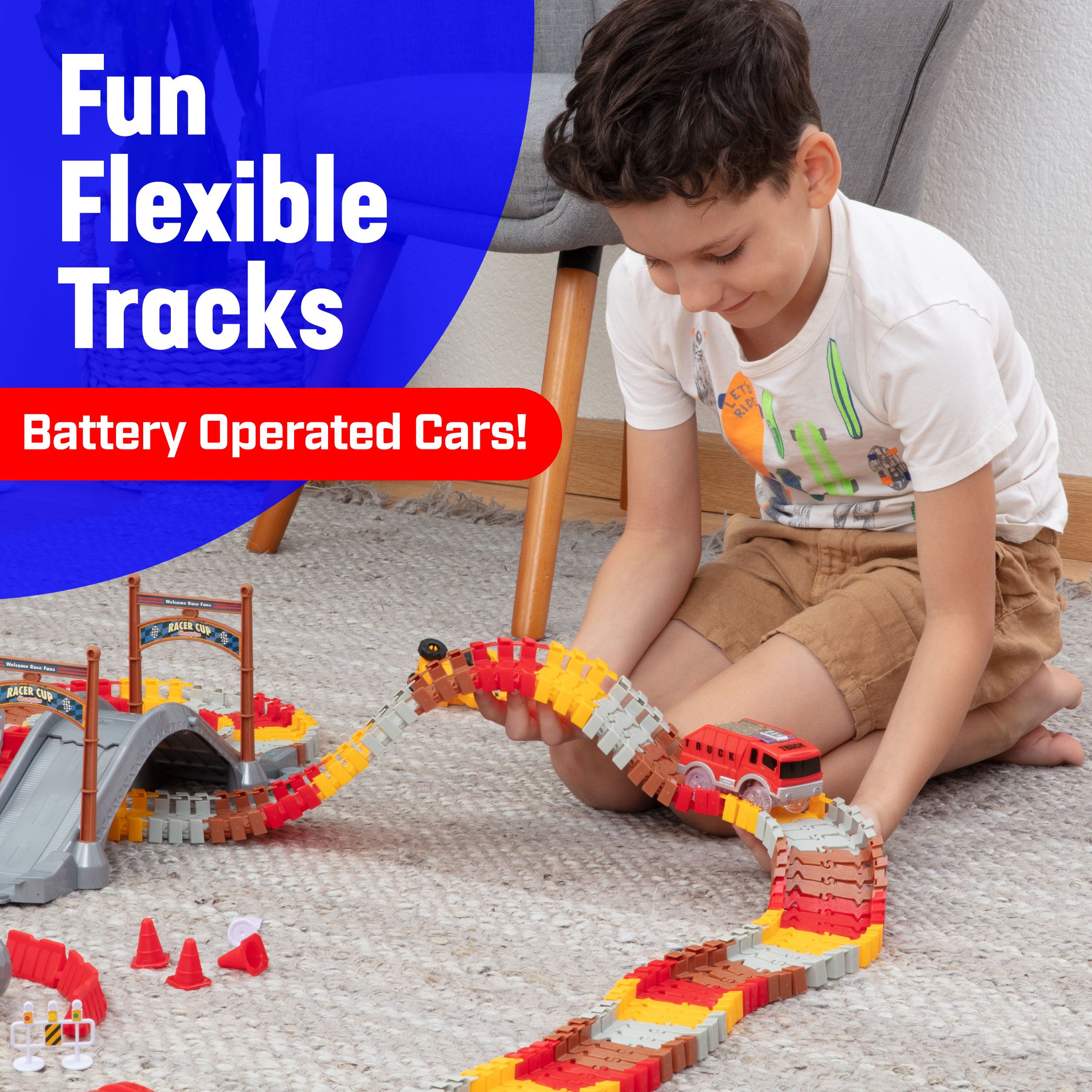 USA Toyz 247pk Construction Toys Track Set Compatible (Unisex)