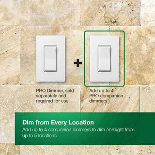 Lutron Sunnata Companion Dimmer Switch only for use with Sunnata Pro LED+ Dimmer Switches Sand (ST-RD-SD) ST-RD-SD