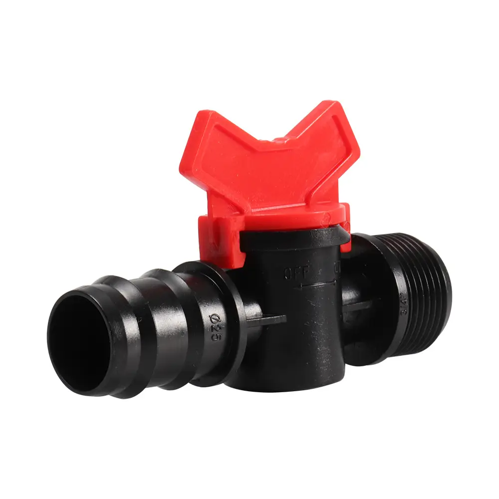 POM new material 25mm turn 6 minute thread ball control regulating switch watering irrigation manual