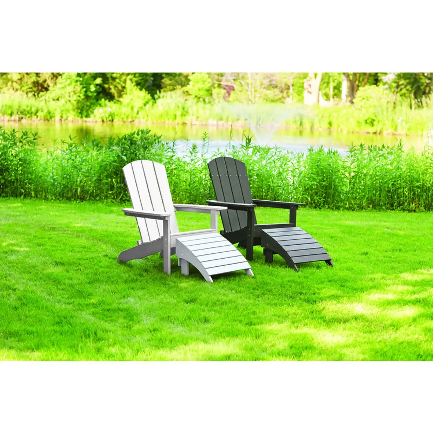 Slate Resin Frame Adirondack Chair