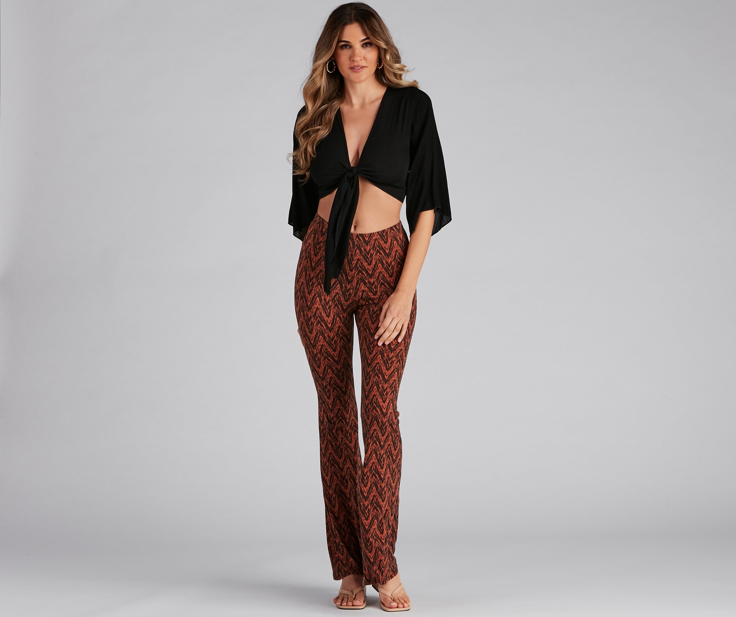 Chevron Chills Flare Pants