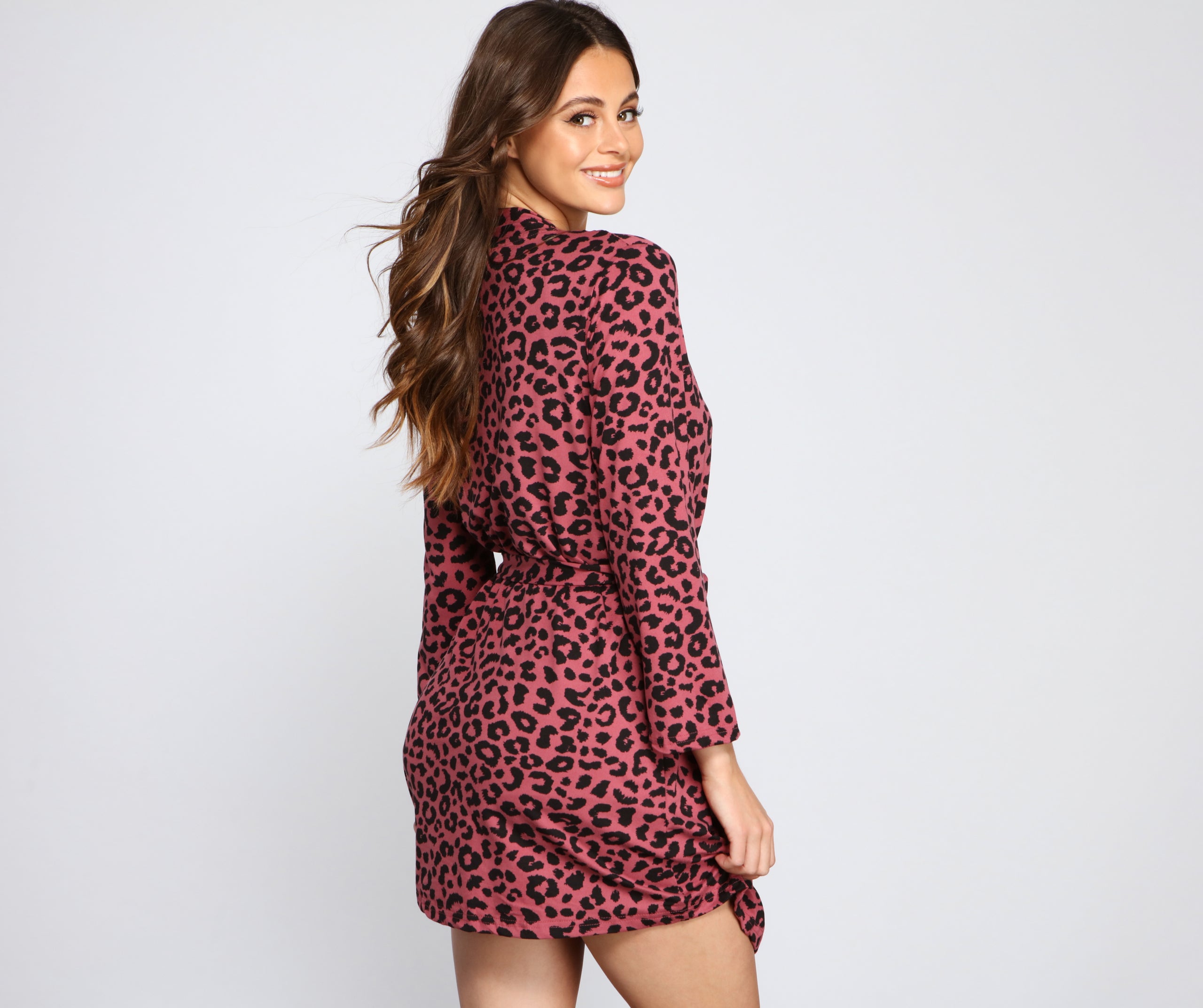 Wildest Dreams Leopard Robe and Pajama Cami With Shorts Set