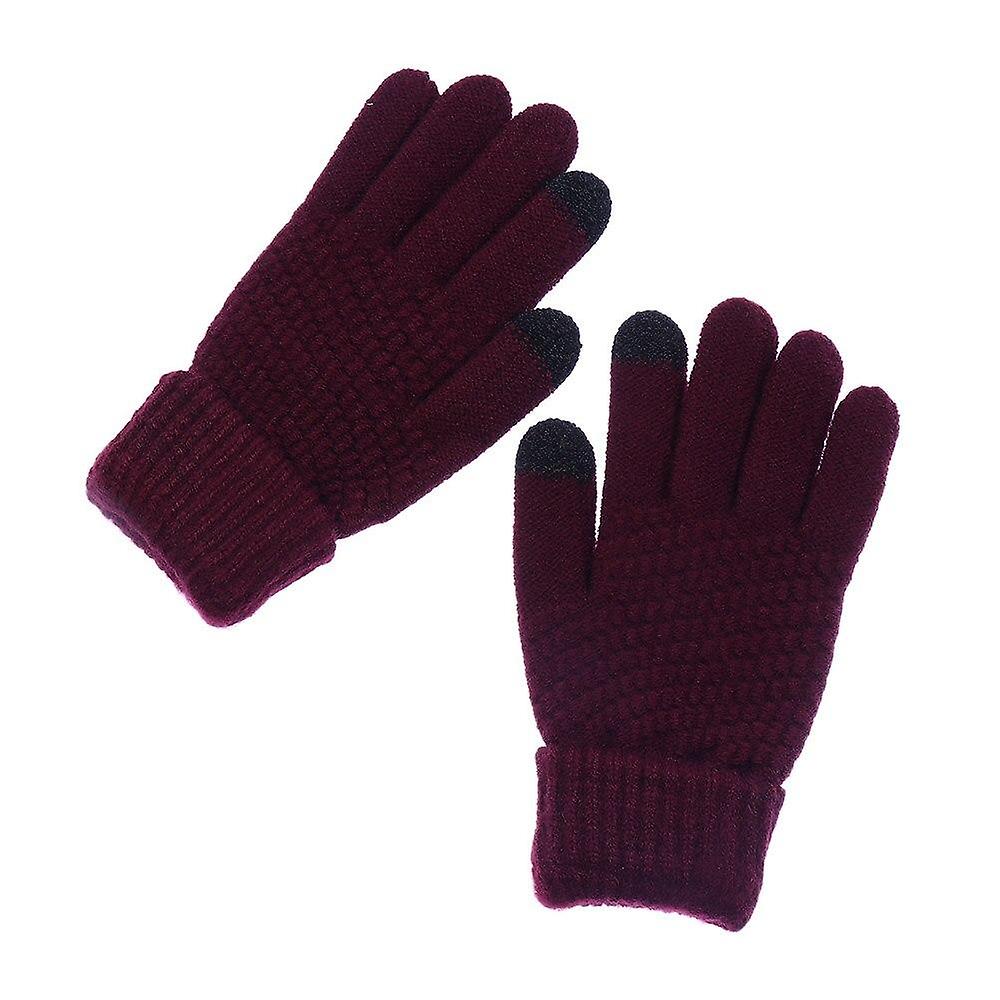 Women Double-layer Rabbit Hair Gloves