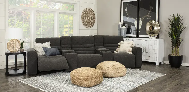 Midway Charcoal Power Reclining Sofa