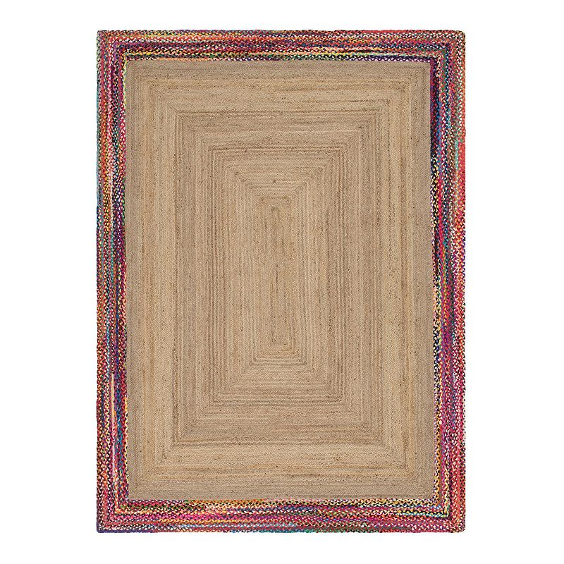 Unique Loom Manipur Braided Jute Blend Rug