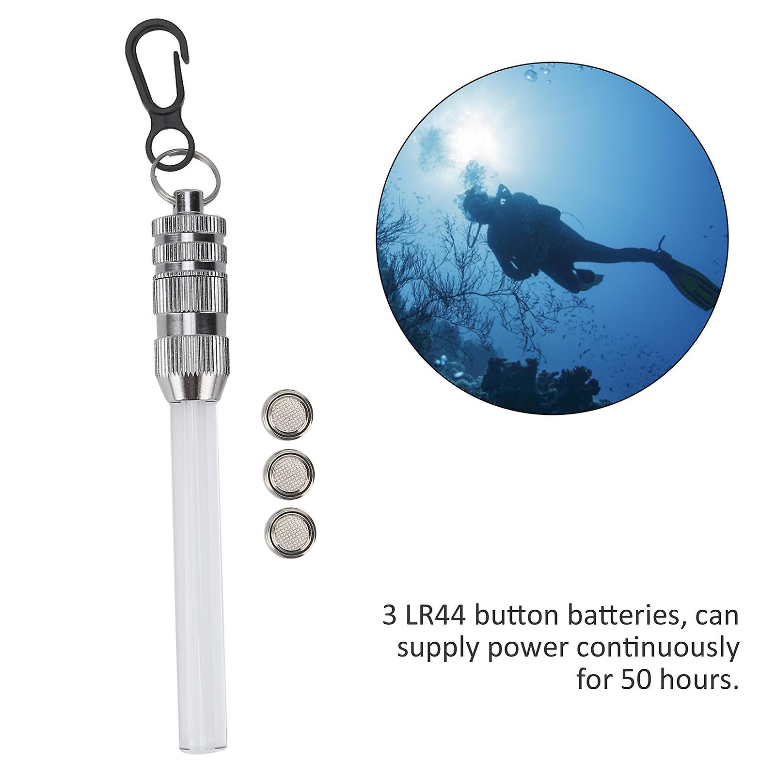 Diving Warning Signal Light， Stick Diving Light Alerting Underwater Light With Three Small Lr44 Button Batteries For Underwater Diving[flashing，green]