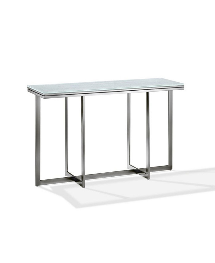 Furniture Eliza Glass Occasional Media Console Table