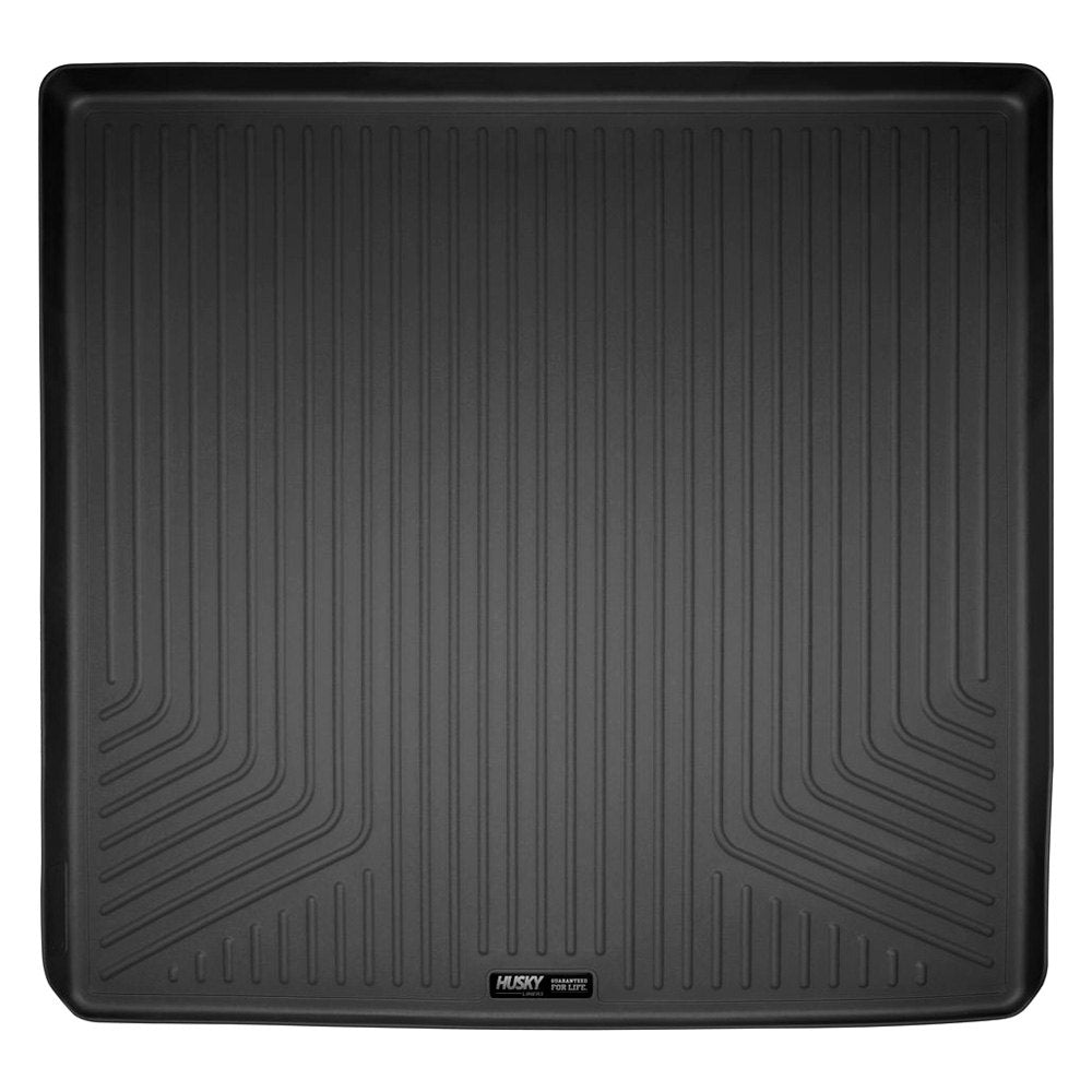 Husky Liners Weatherbeater Series Cargo Liner Behind 2nd Seat Black Fits 15-20 Cadillac Escalade/Chevrolet Tahoe/GMC Yukon; fits to back of 2nd row over folded flat 3rd row seats