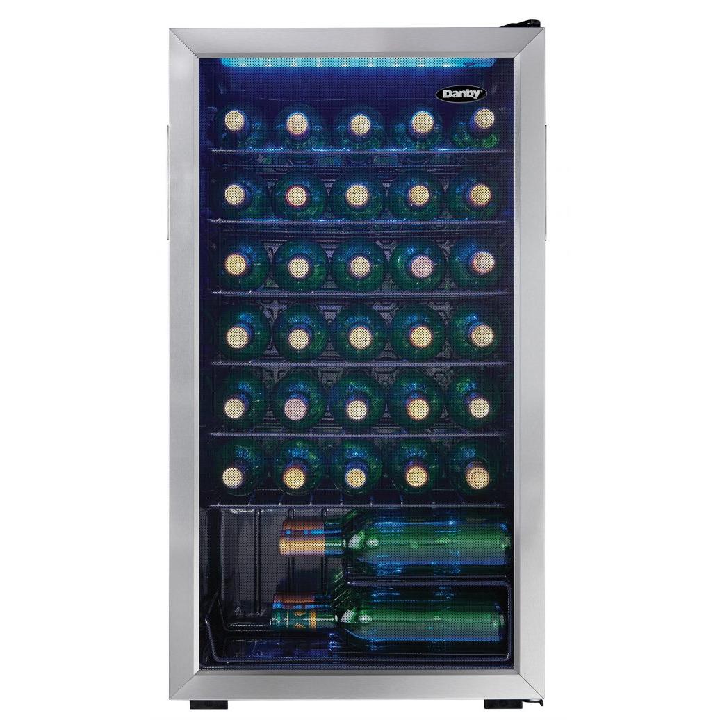 Danby 36-Bottle Freestanding Wine Cooler with LED Lighting DWC036A1BSSDB-6