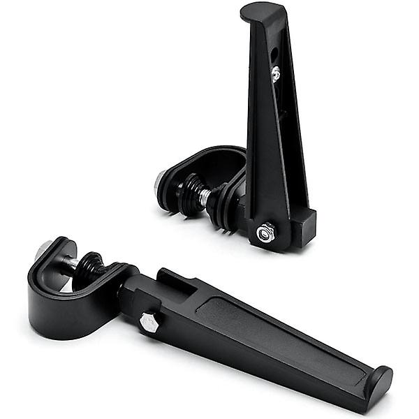 Black Anti-Vibrate Engine Guard Foot Pegs + Clamps Compatible with Victory Hammer 8-Ball