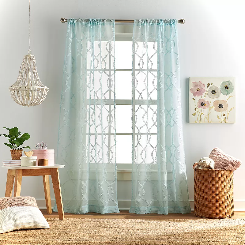 Dream Factory Audrey Set of 2 Window Curtain Panels