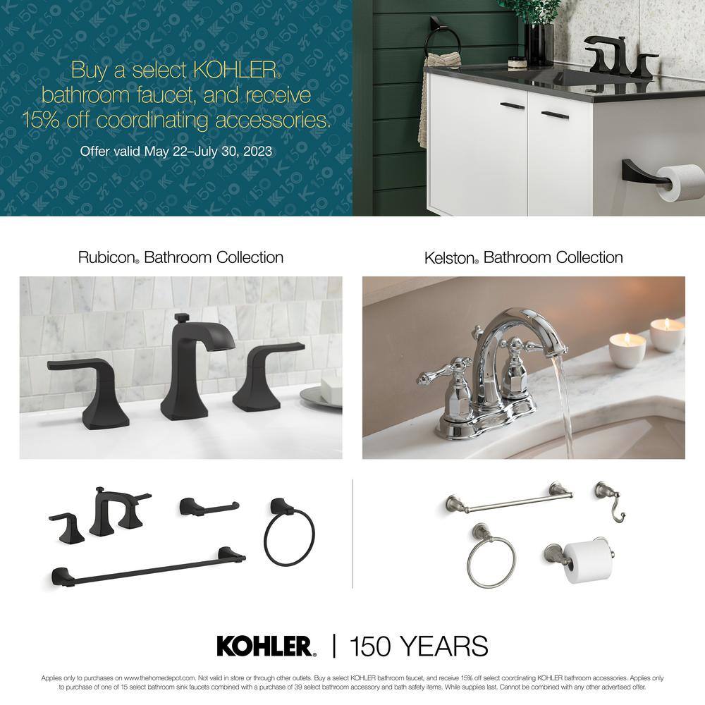 KOHLER Kelston Towel Ring in Vibrant Brushed Nickel K-13507-BN