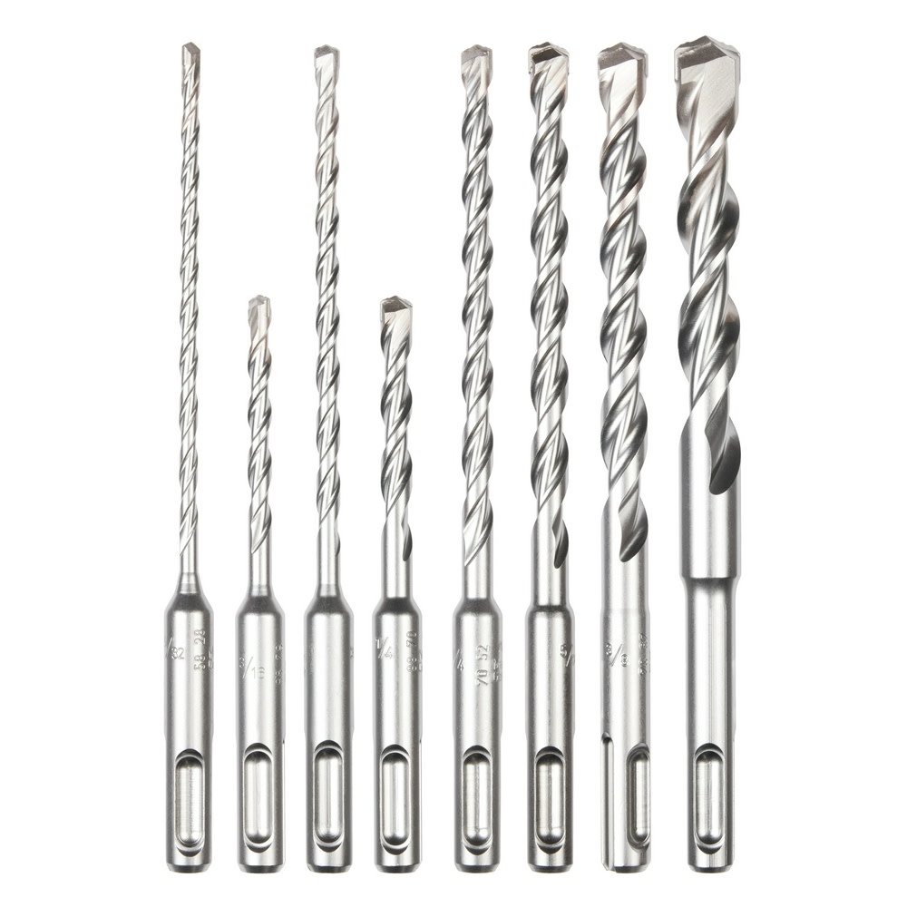 Milwaukee SDS Plus M/2閳?2 Cutter Drill Bit Kit 8pc