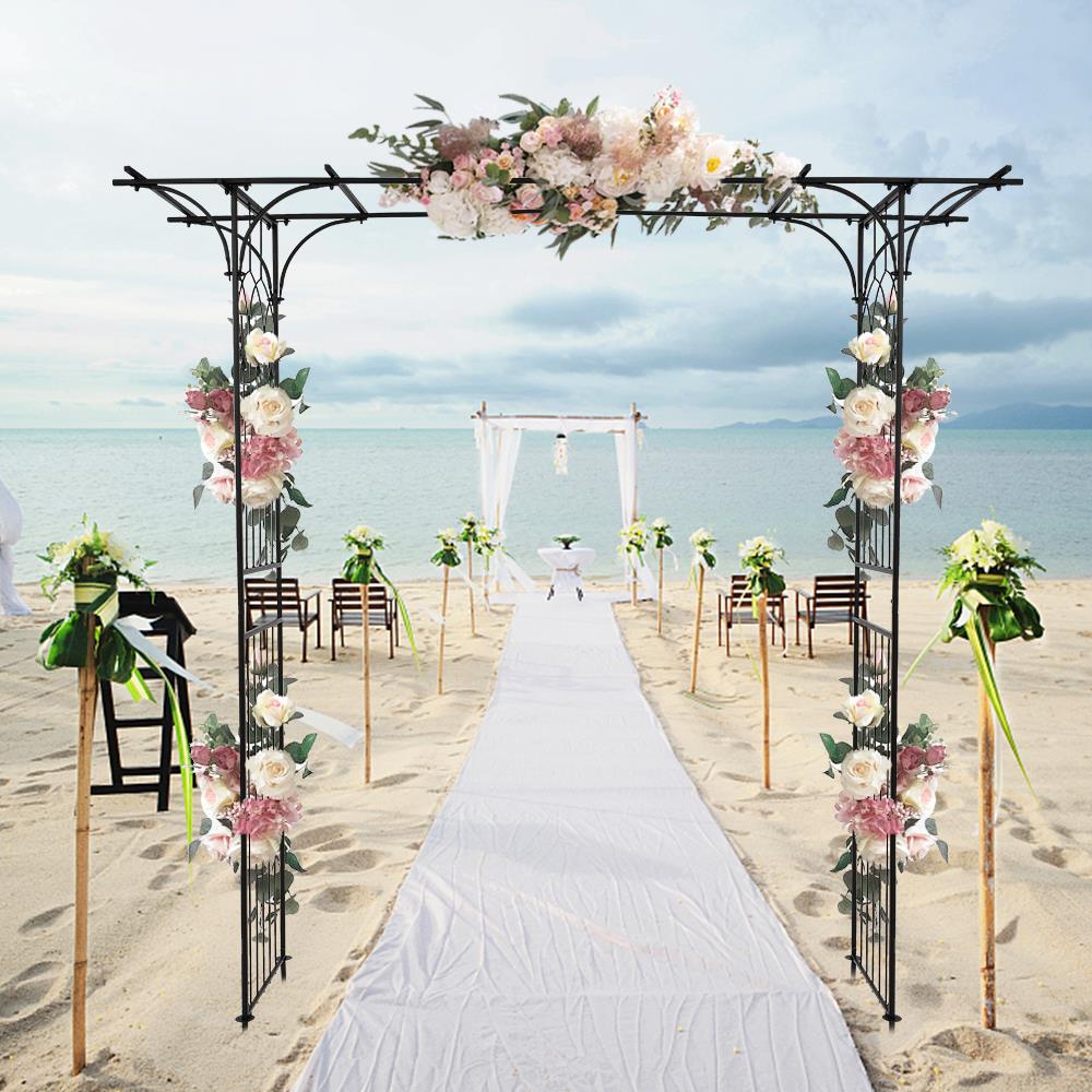 Ktaxon 6.8 Ft Garden Arbor Archway Metal Wedding Party Garden Arch