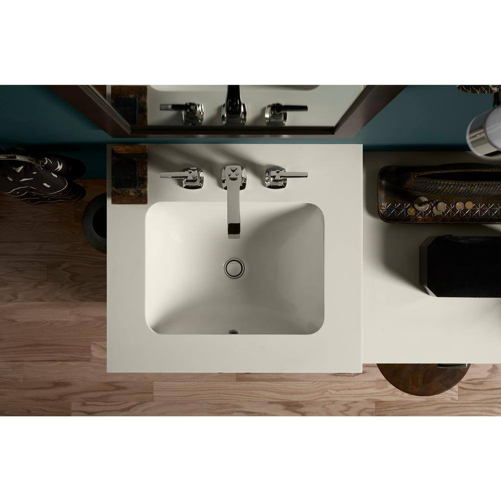 KOHLER Caxton Rectangle Undermount Bathroom Sink in Biscuit K-20000-96