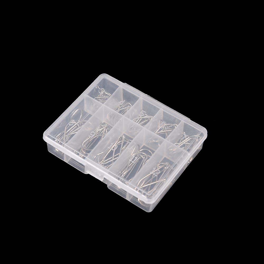 1 Box 100pcs 3# - 12# 10 Sizes Steel Jig Hooks With Hole Fishing Tackle