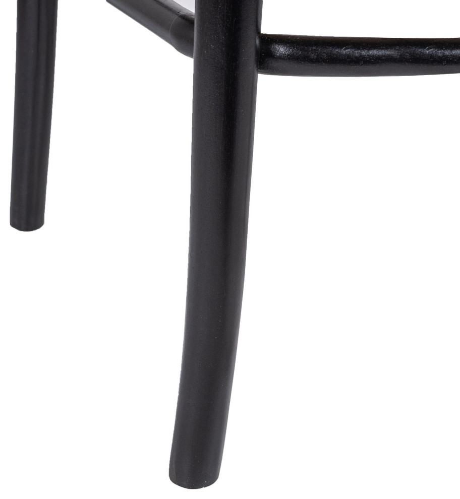 East at Main Pia Black Mahogany  ampNatural Rattan Side Chair (Set of 2)   Tropical   Dining Chairs   by East at Main  Houzz