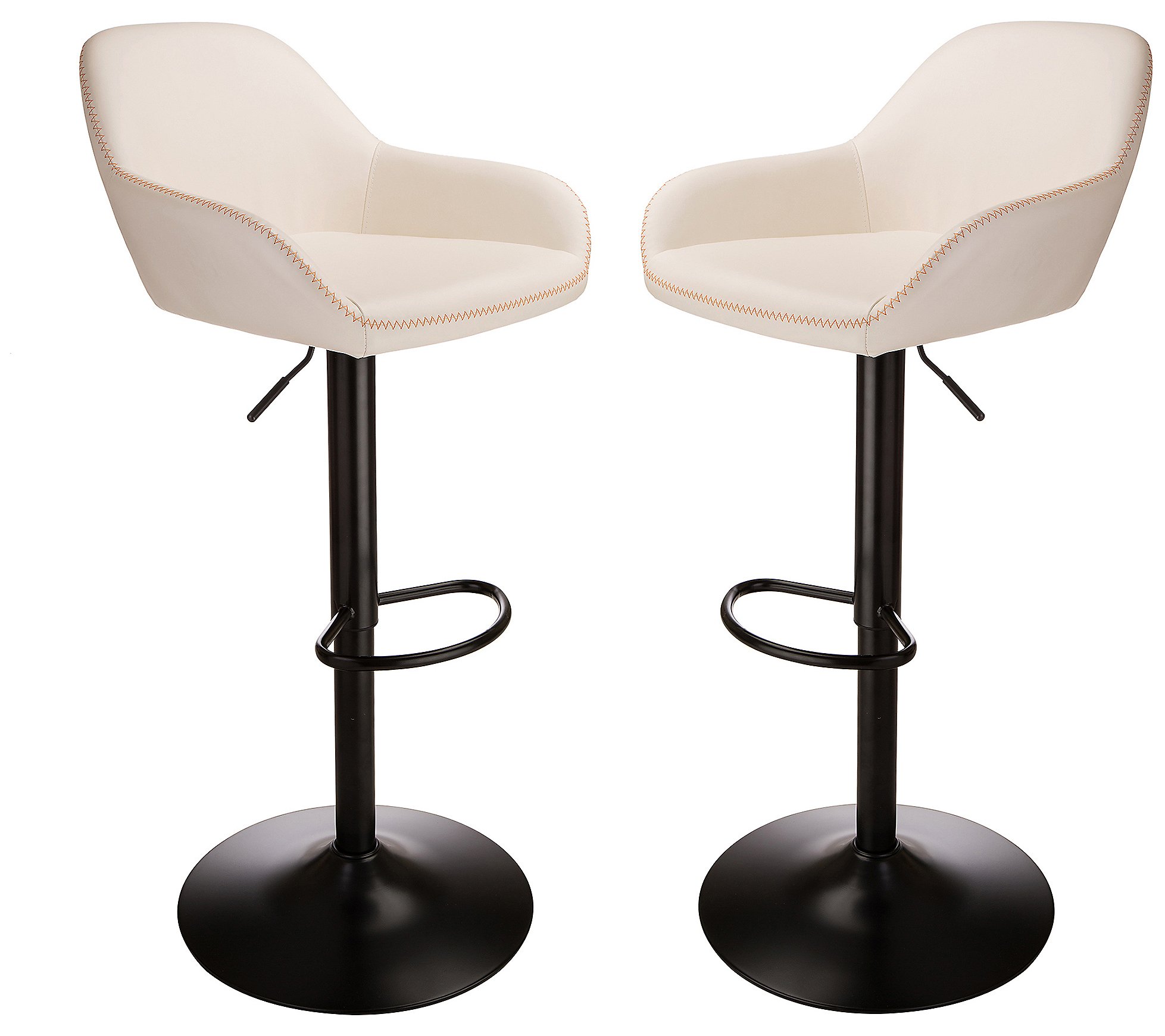 Glitzhome Set of 2 Adjustable Height Swivel BarStools