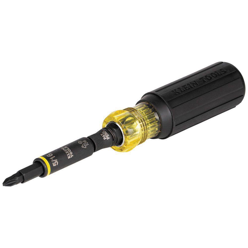 Klein Tools 11-in-1 Multi-Bit ScrewdriverNut Driver Impact-Rated 32500HDR