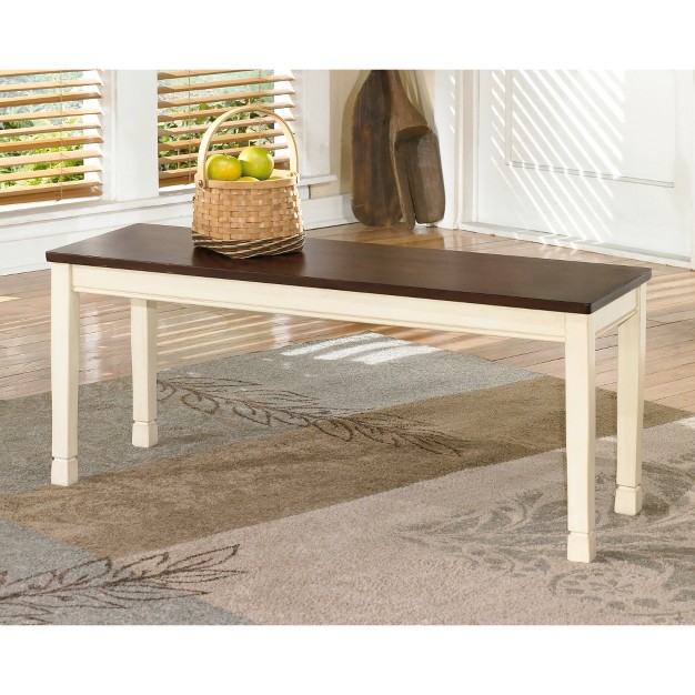 Whitesburg Large Dining Room Bench Ivory Signature Design By Ashley