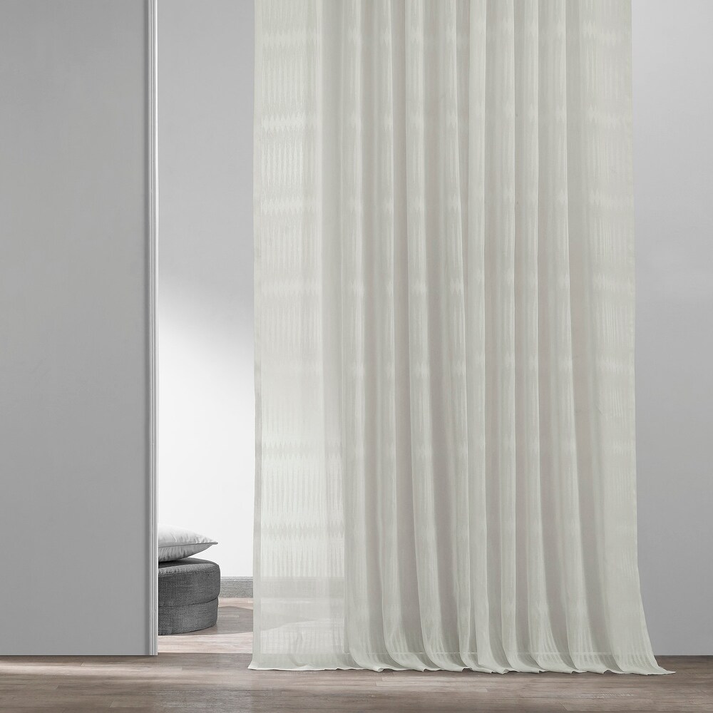 Exclusive Fabrics Polaris Patterned Linen Sheer Curtain (1 Panel)