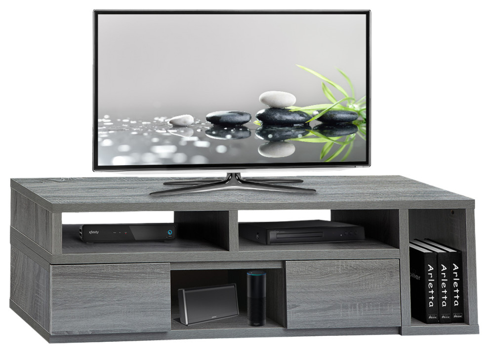 Techni Mobili Adjustable TV Stand Console For TV  x27s up to 65 quot  Contemporary   Entertainment Centers And Tv Stands   by Rta Products  L  Houzz