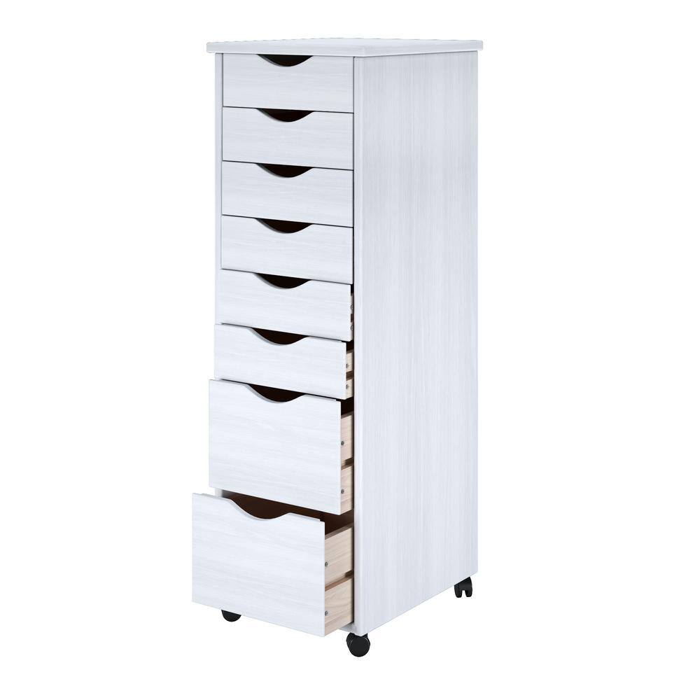 Adeptus White 6+2 Drawer Roll Cart 76183