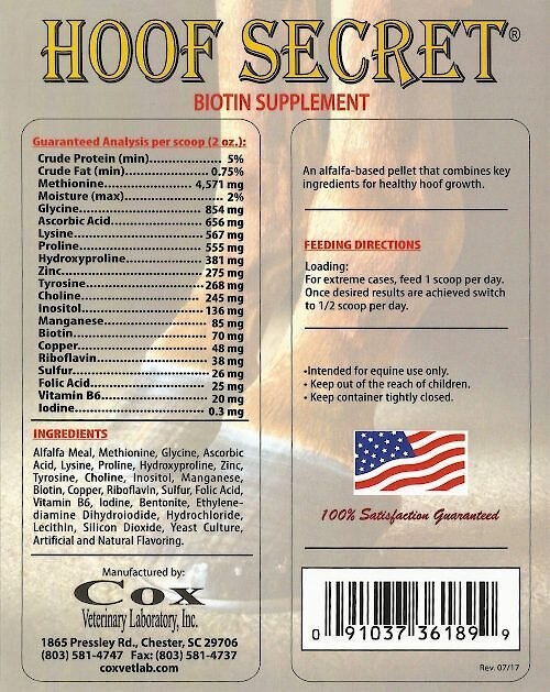 Cox Vet Lab Hoof Secert Pellets Horse Supplement